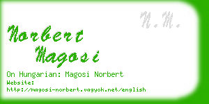 norbert magosi business card